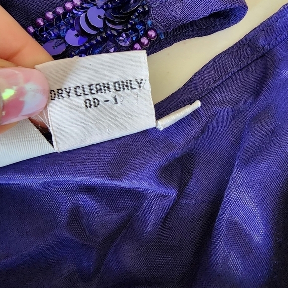 Vintage Styleworks Blue Sequin Embellished Dress Women's Size 8. - Picture 5 of 7